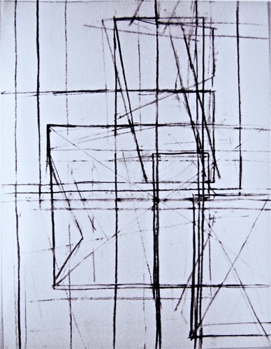 Figure Study, 24" x 18", charcoal on paper, 1978.
